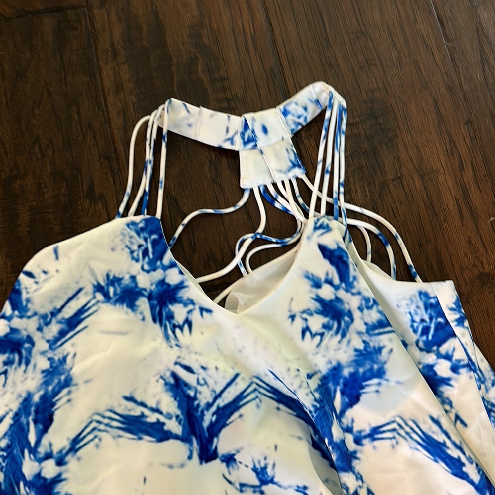 LUCY PARIS BLUE AND WHITE SMALL DRESS
